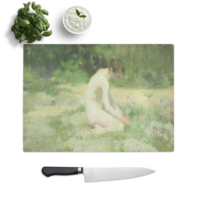 Sea by Henry Scott Tuke Chopping Board