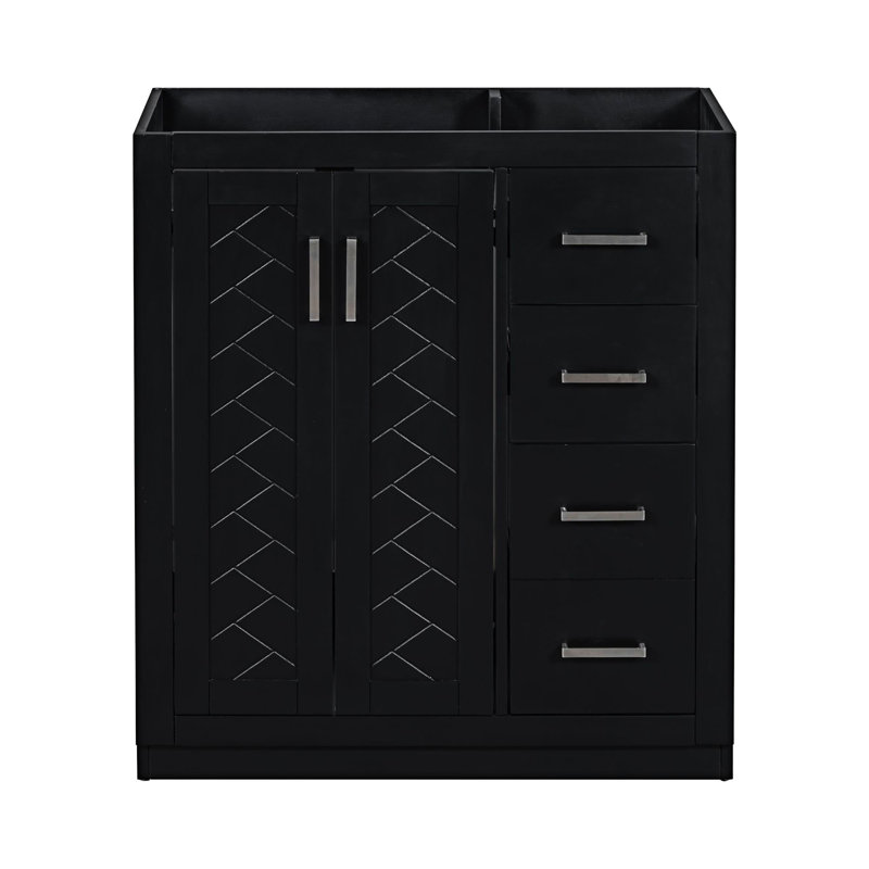 29.53'' Single Bathroom Vanity Base Only, Black