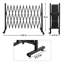Clôture de jardin extensible en aluminium, barrière de barricade portable avec roulettes, taille d'extension 126 x 15,2 x 40,6 pouces, barrière de sécurité mobile à barrière rétractable réglable