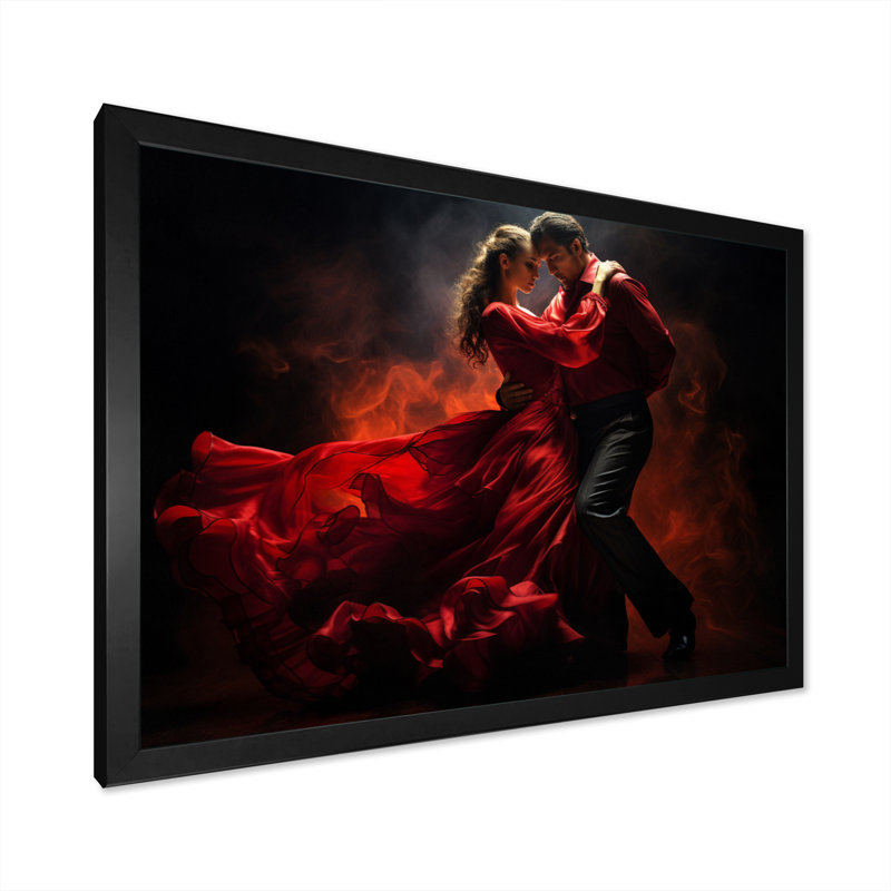 «South America Tango Passion II - Autres pays», art mural, Cadre simple noir, H 34 po x l 44 po x P 1,5 po