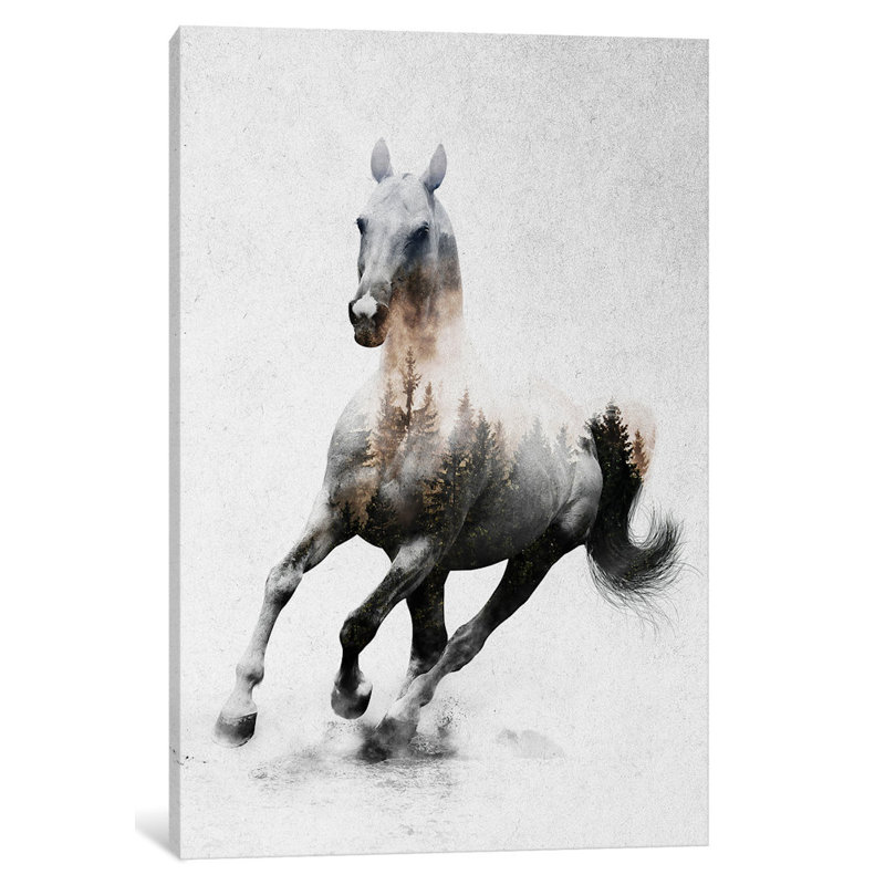 « cheval iv », impression sur toile, H 26 po x l 18 po x P 1,5 po