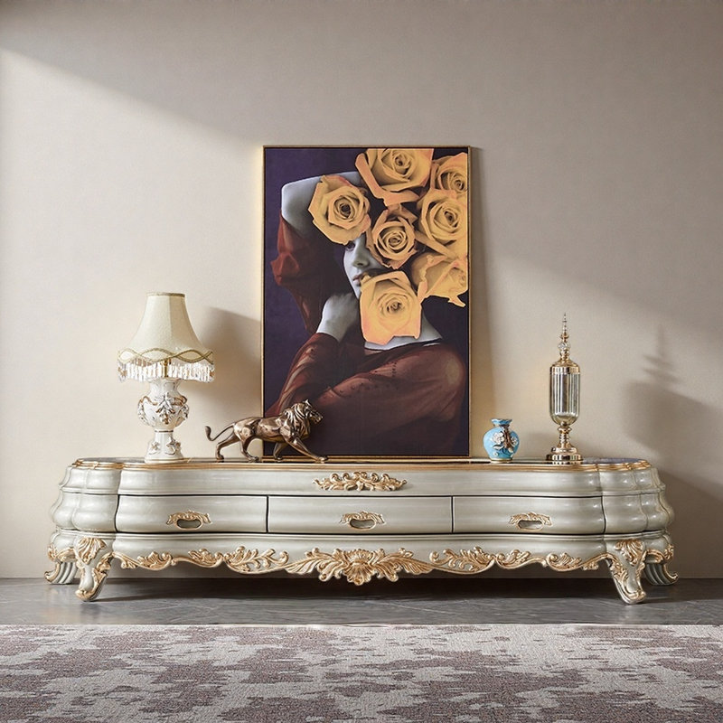 Creative Solid Wood TV Stand