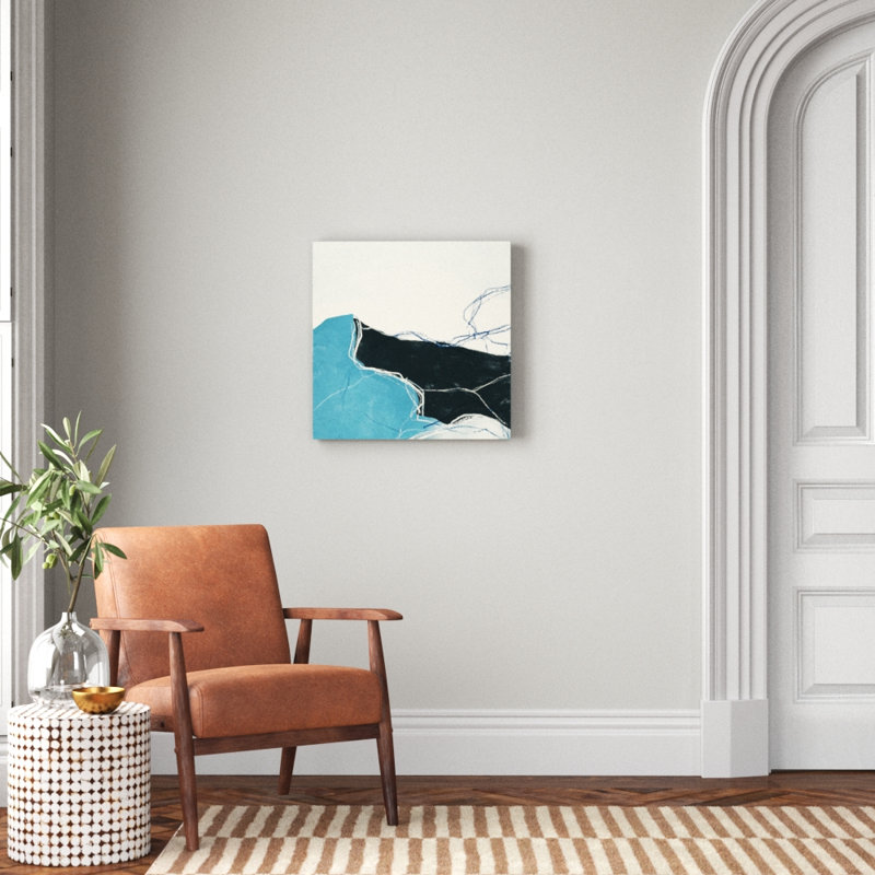 « blue peaks ii »-reproduction d’art sur toile, H 24 po x l 24 po x P 1,5 po, Toile tendue