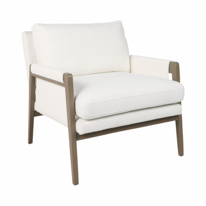 33" Alonzo Accent Chair, Ivory