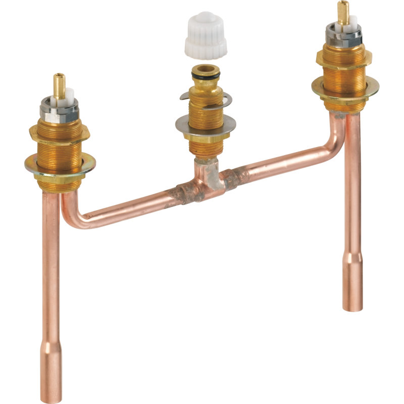 Fixed Installation Rough-In Valve for 3 Hole Roman Tubs