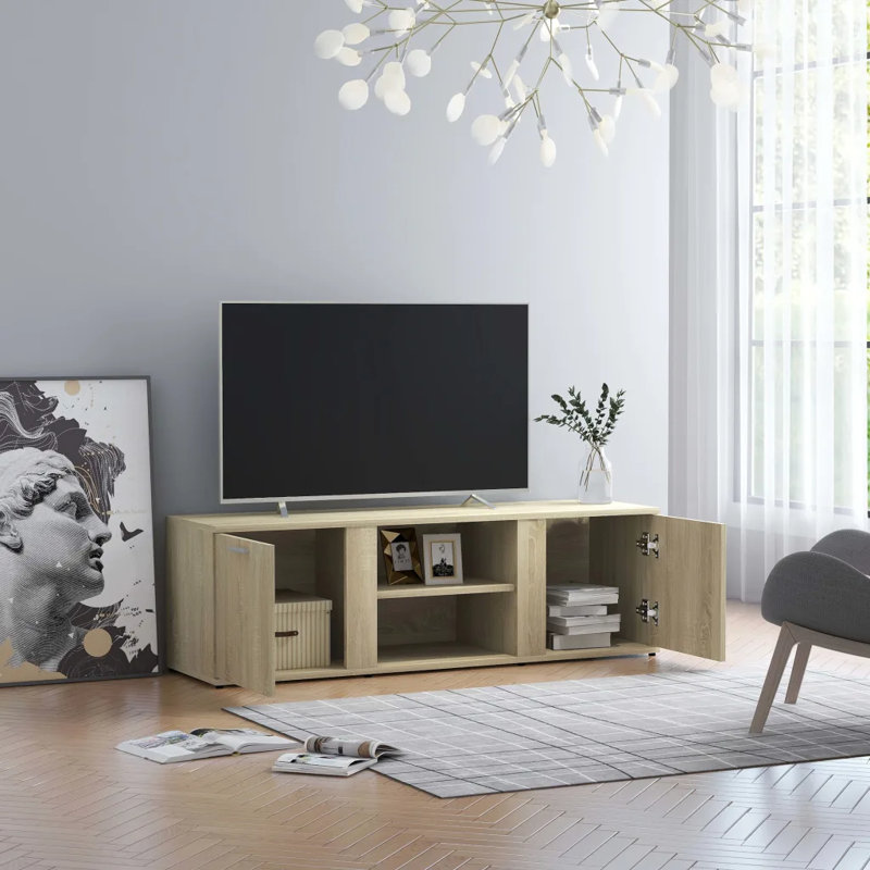 Agnete Unfinished TV Stand for TVs up to 55", Sonoma Oak
