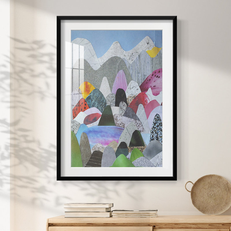 Utah Mountains - impression encadrée, H 28,5 po x l 20,5 po, Noir