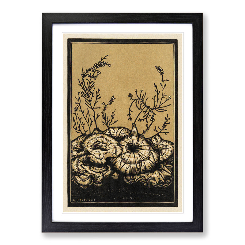 Blossoming Plants by Julie De Graag - Picture Frame Painting, Black Framed, 36cm H x 27cm W x 2cm D