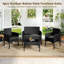 Colour Outdoor All Weather Wicker 4 - Person Seating Group with Cushions-467260225-467077068