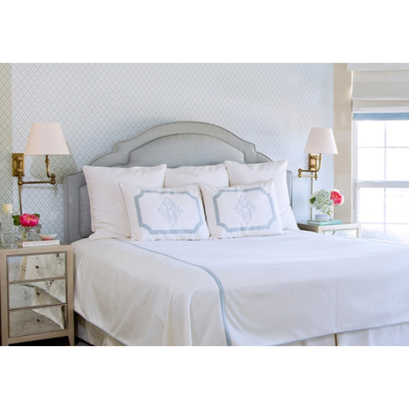 Sheila Upholstered Headboard, King, Bella White Performance Velvet, Natural