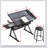 adjustable tempered glass drafting printing table with chair