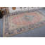 Tapis froid, tapis surdimensionnés 6,9 x 11,3 pi, tapis de chambre à coucher, tapis turcs, tapis rétro, tapis antiques roses