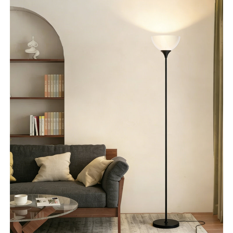 Lampe sur pied avec télécommande, ampoule incluse, 4 températures de couleur, Noir