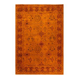 Cye One-of-a-Kind Rectangle 6' 2" X 8' 10" New Age Wool Area Rug Gold