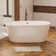 60'' Freestanding Gloss  Acrylic Soaking Bathtub With Toe-Tap Chrome Drain And Classic Slotted Overflow