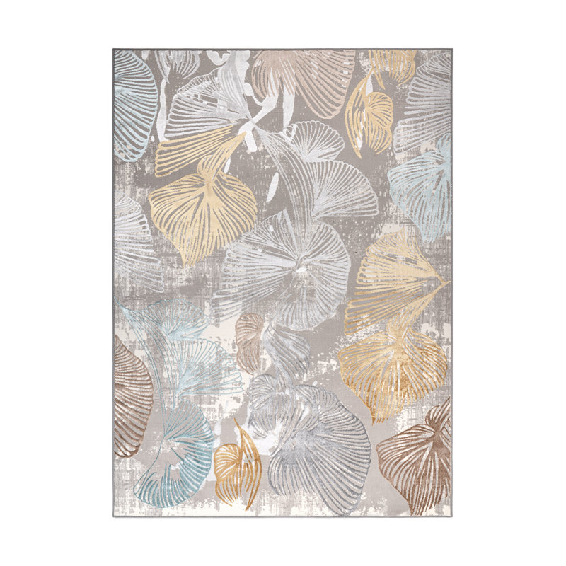 Floral Indoor Rug, Rectangle 5'3" x 7'3"