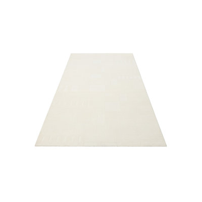 Tapis blanc en polyester tissé à la machine Hamim