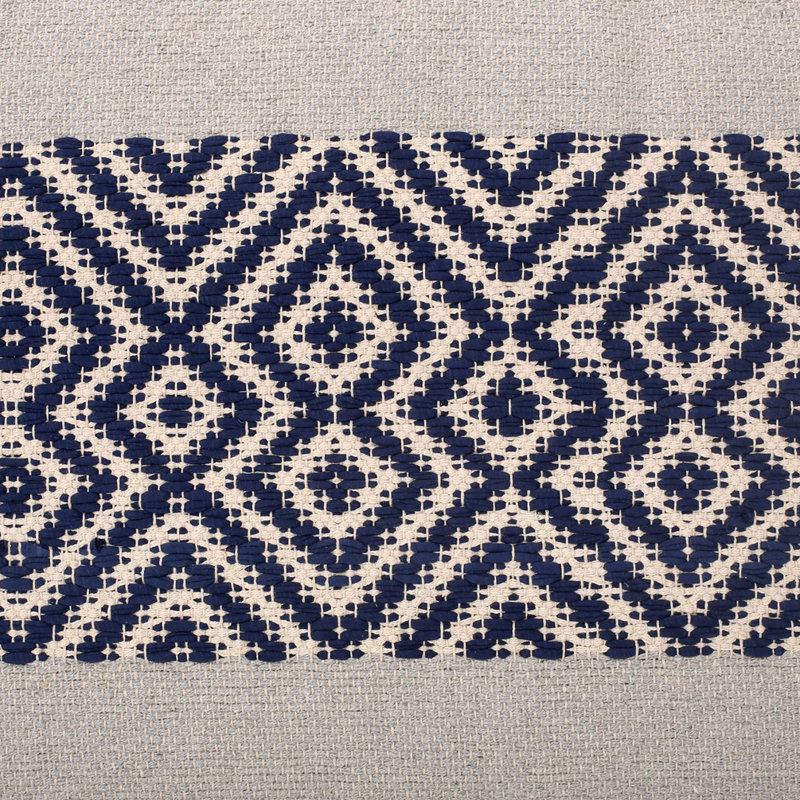 Repose-pieds Juniper, naturel, bleu et blanc