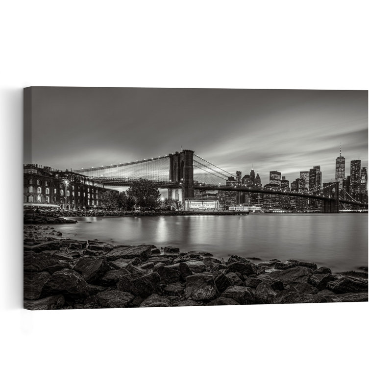 " New York City Abstract Contemporary Beach City Wall Art Print " by Guillermo Flores, 16" H x 24" W