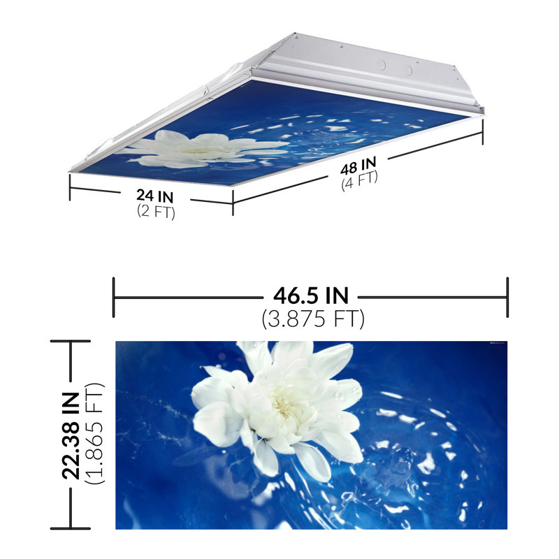 Octo Lights - Fluorescent Light Covers - Flexible Decorative Light Diffuser Panels - Flower - For Classrooms And Offices - Flower 004