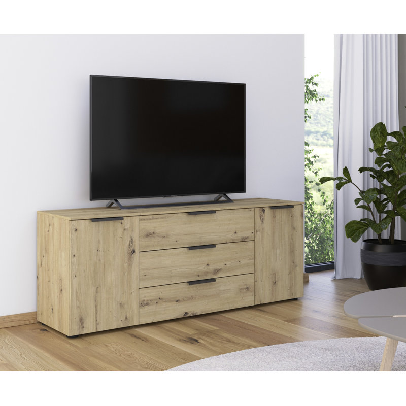 Flipp 3 - Drawer Chest of Drawers, Artisan Oak/Graphite