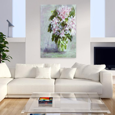 Art contemporain hortensia abstrait moderne