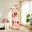 173cm Multi‑Level Cat Tree Activity Play Centre with Cat Houses & Sisal Scratching Boards, Pink