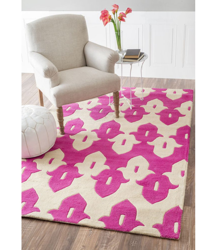 Tapis ikat rose Panama, 7 pi 6 po x 9 pi 6 po