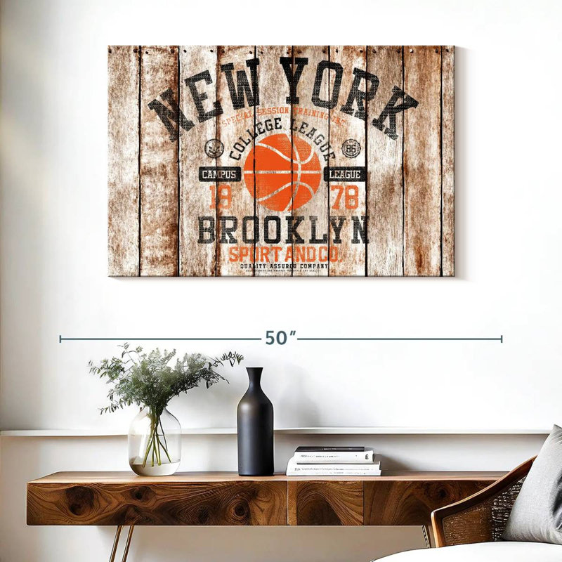 Ballon de basketball Sireci Brooklyn, H 26 po x l 39 po