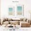 Avery turquoise abstrait sur fond blanc-108598860