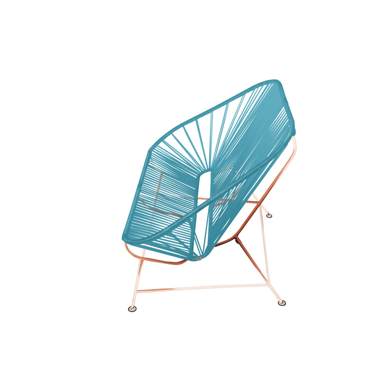 InLove Indoor/Outdoor Handmade Loveseat, Blue/Copper