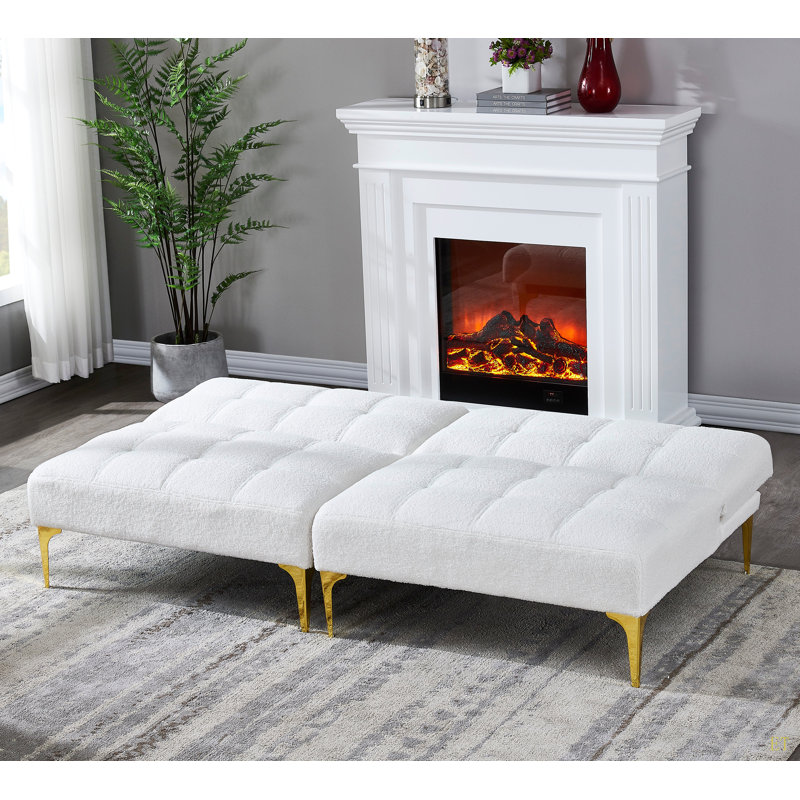 Tissu convertible futon avec pieds en métal