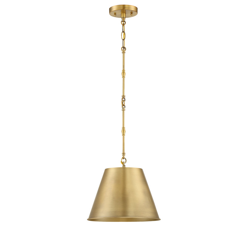 Gold Presley Dimmable Kitchen Pendant With Brass Shade