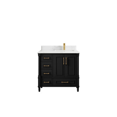 36'' Single Bathroom Vanity with Quartz Top