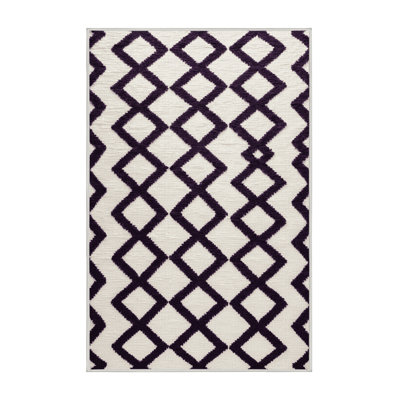 Machine Washable Trellis Beige Area Rug