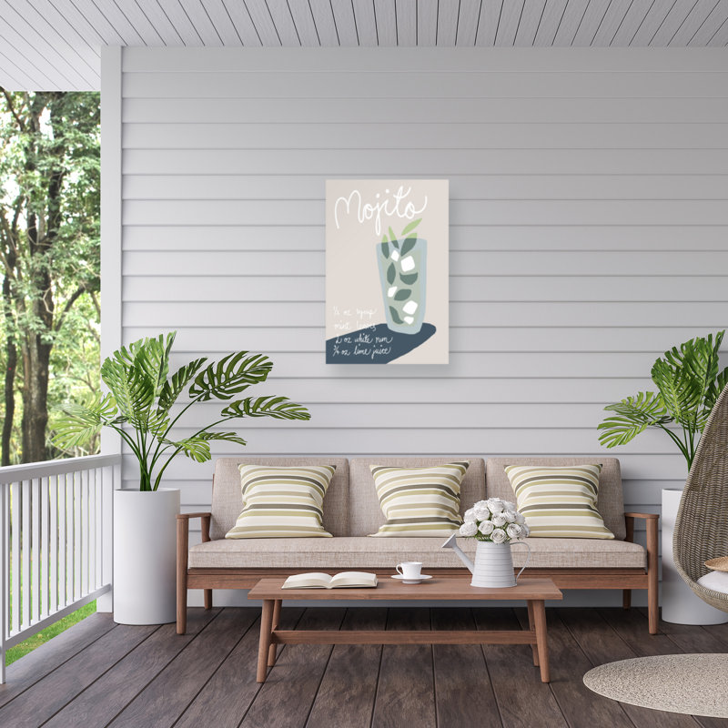 Mojito sur toile, H 47 po x l 30 po