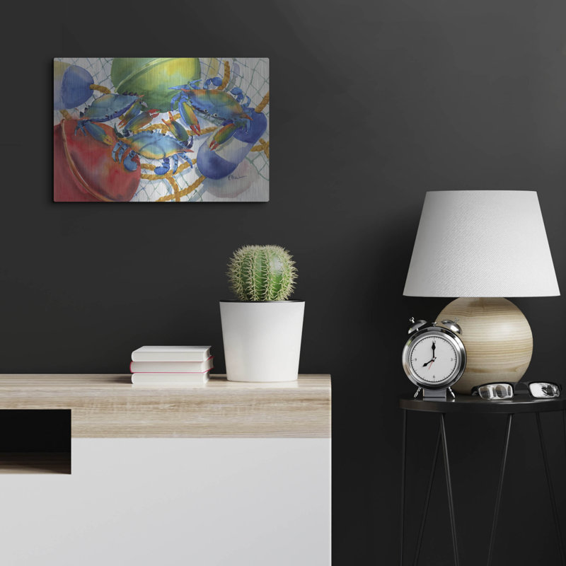 «Crabs And Floats» par Paul Brent, «Crabs And Floats» par Paul Brent, H 16 po x l 24 po