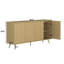 Buffet 4 portes avec tablettes réglables et motif hexagonal