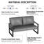 Causeuse rembourrée en similicuir 45,7 po Aisha-874298474