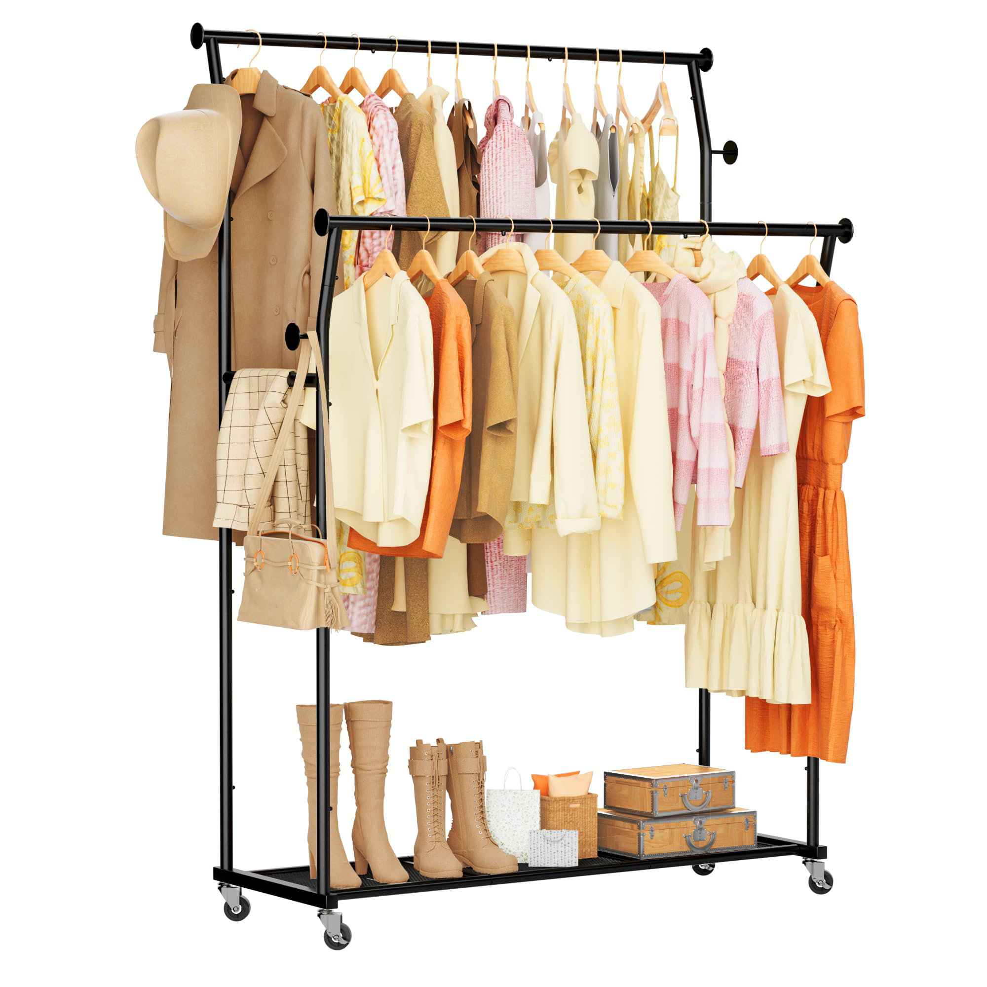 Latitude Run® Double Rods Clothes Rack | Wayfair