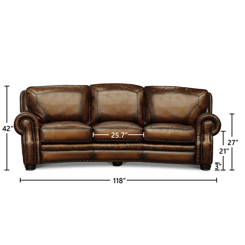 Balmoral Leather Sofa, Yes, Polo (Maestro Artisano), Nutmeg