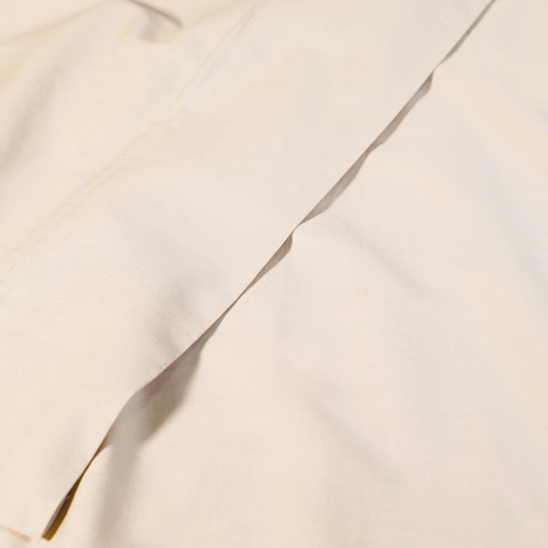 Percale Cotton Woven 300 Thread Count Sheet Set, Ivory, King Sheet Set + 1 Fitted Sheet + 2 Pillowcases