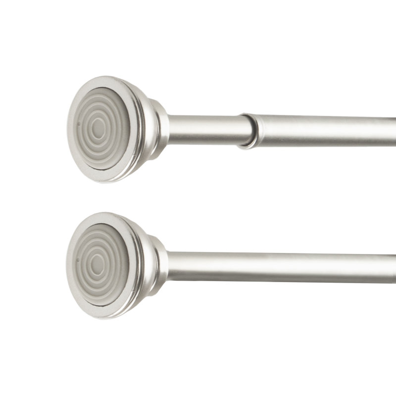 Tringle à rideaux simple à ressort Tavernier, 24 po à 36 po, Nickel satiné