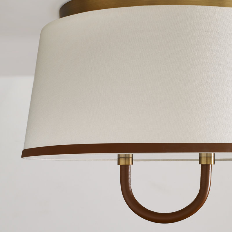 Katie Flush Mount, Time Worn Brass