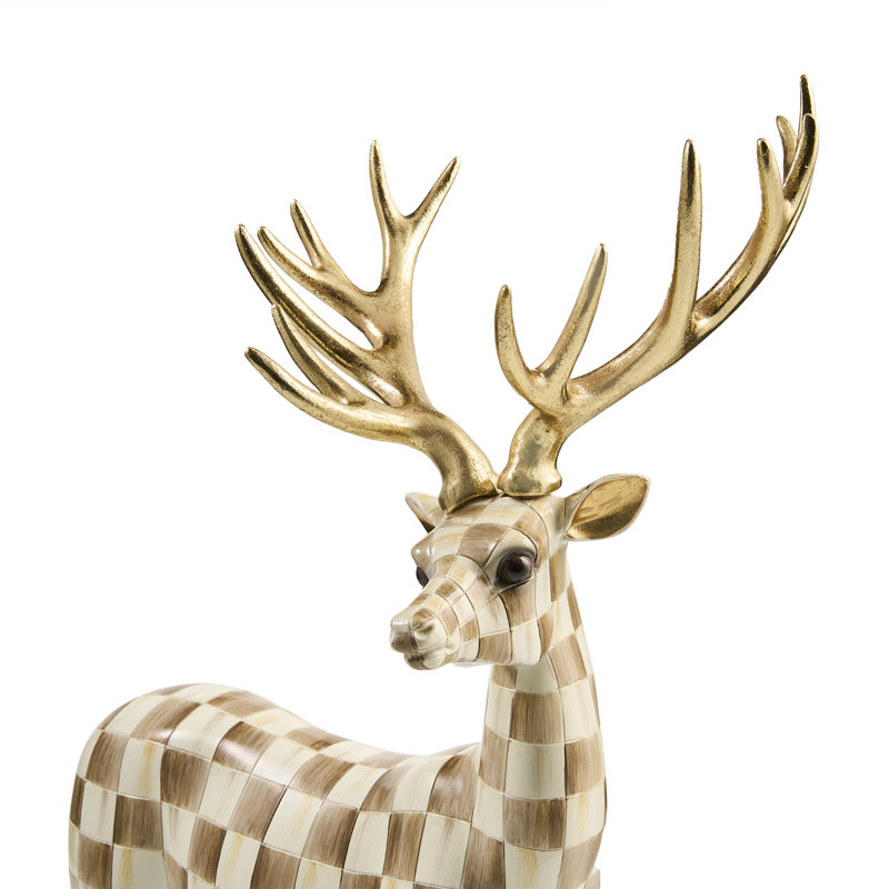 Mocha Check Standing Deer