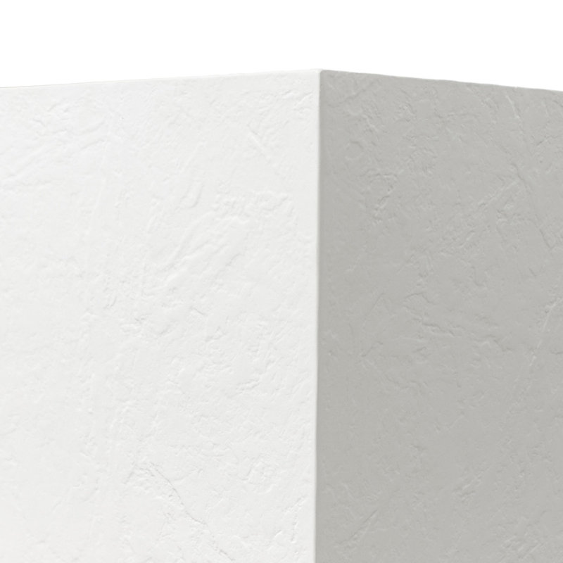Koto Planter, Textured White Concrete, 32" H x 18" W x 18" D