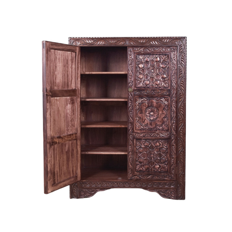 Armoire décorative simple en bois massif
