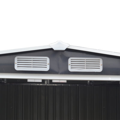 Garage Shed with Log Storage 11 ft. W x 10 ft. D Galvanised Steel