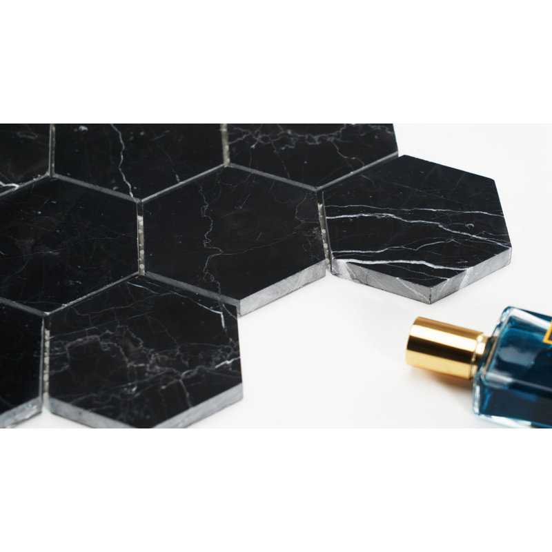 3" x 3" Marble Honeycomb Mosaic Wall & Floor Tile