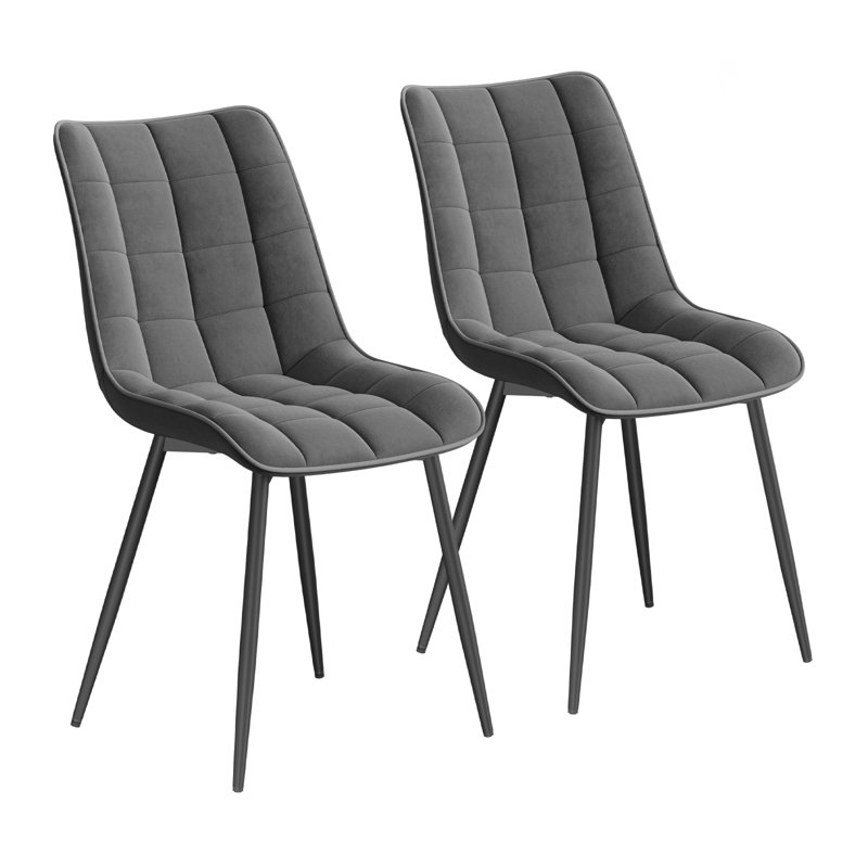 Chattooga Upholstered Dining Chair, Dark Gray, 2